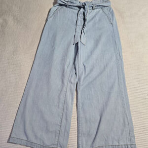 Women's Banana Republic High Rise Wide Leg Pants Size 30/10 Petite Light Blue